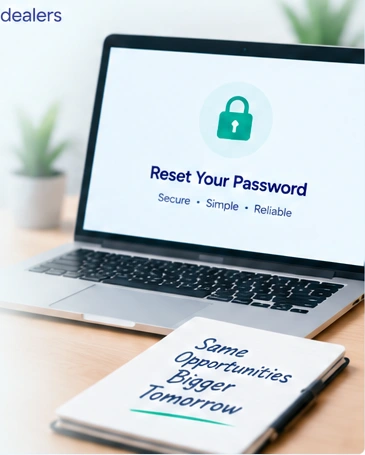 Laptop showing password reset